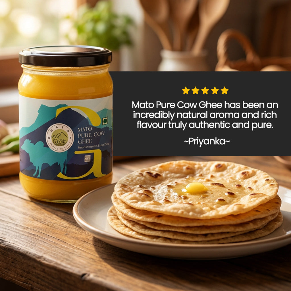 Mato Pure Cow Ghee bottle jar review
