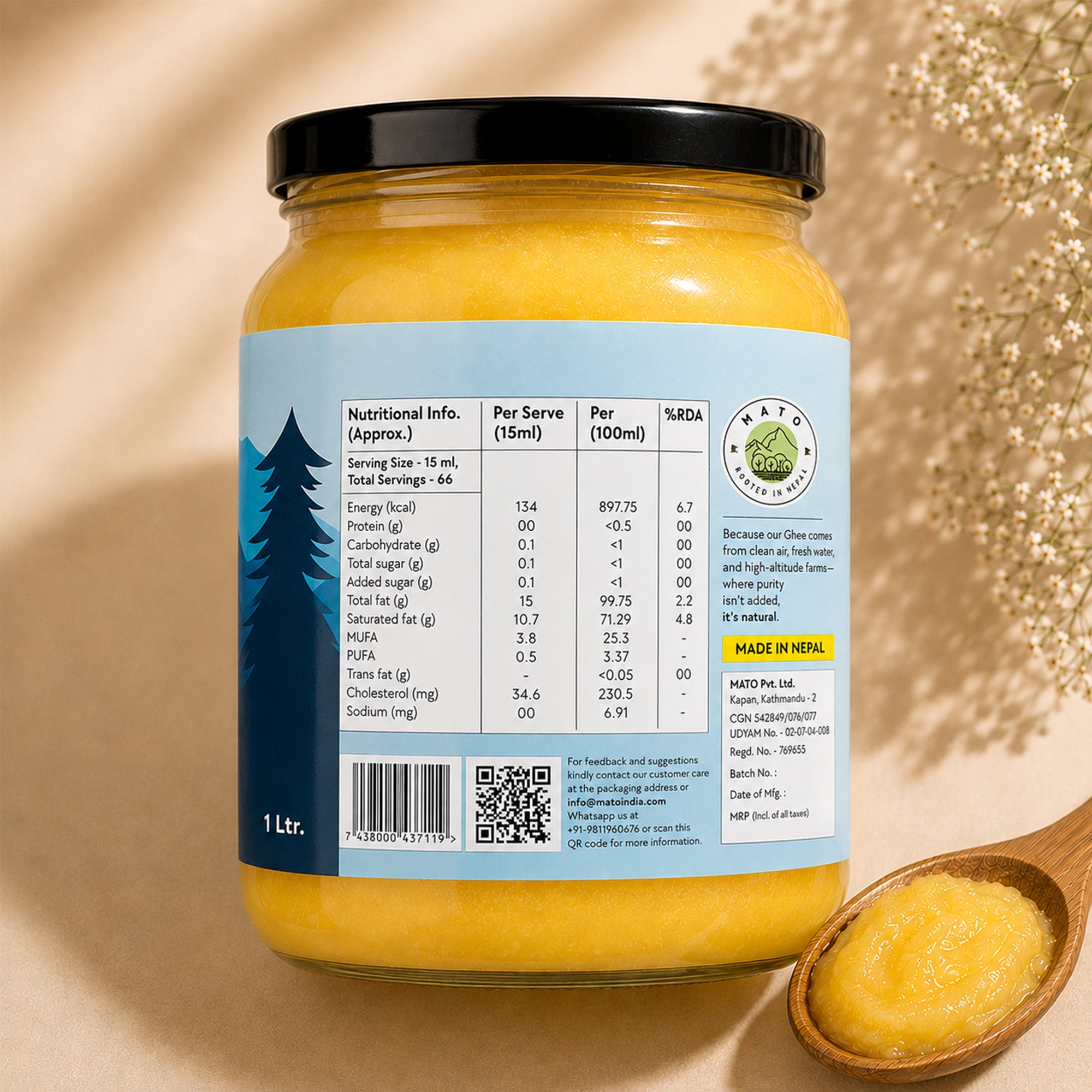 Buy Mato Pure Cow Ghee - Himalayan A2 Ghee