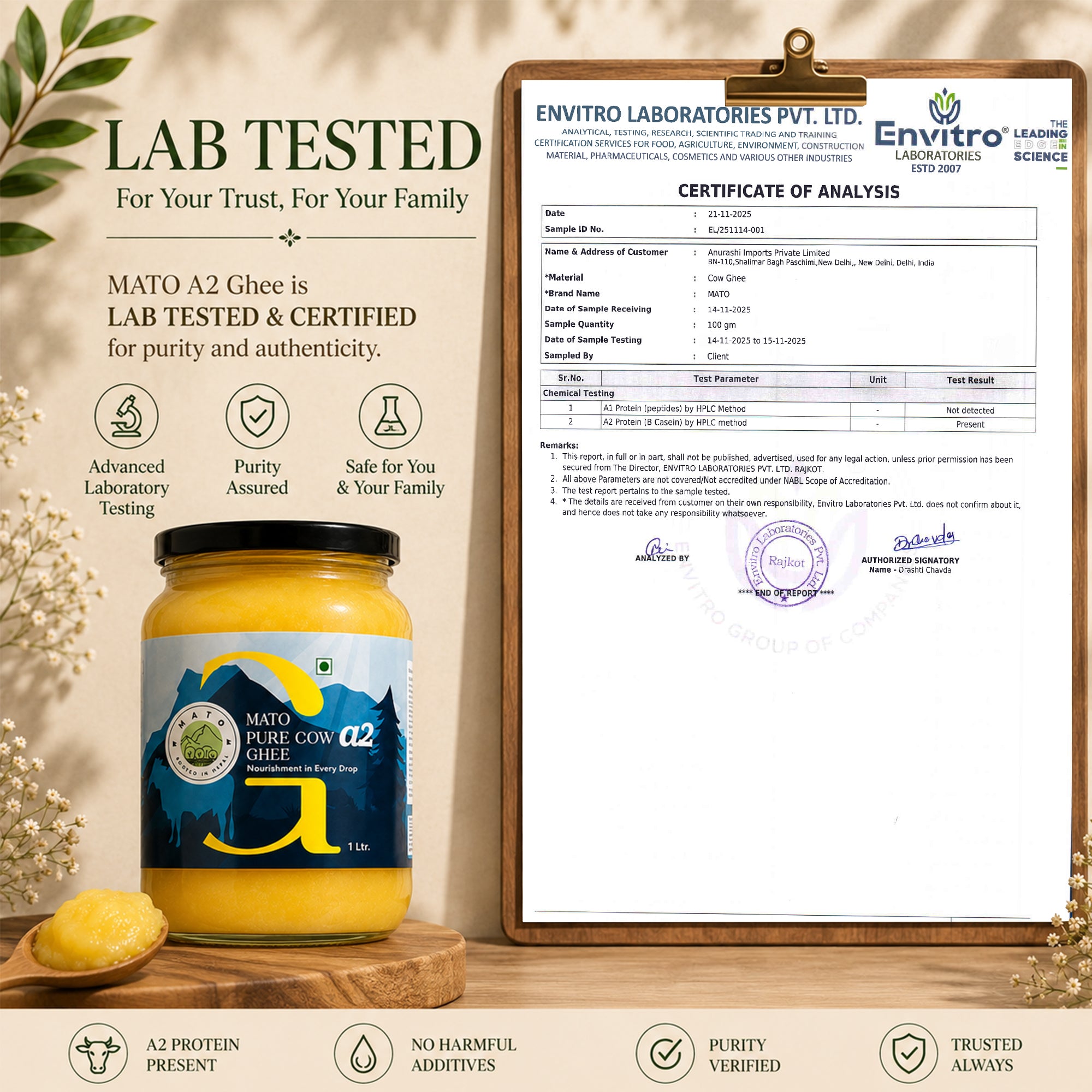 Buy Mato Pure Cow Ghee - Himalayan A2 Ghee