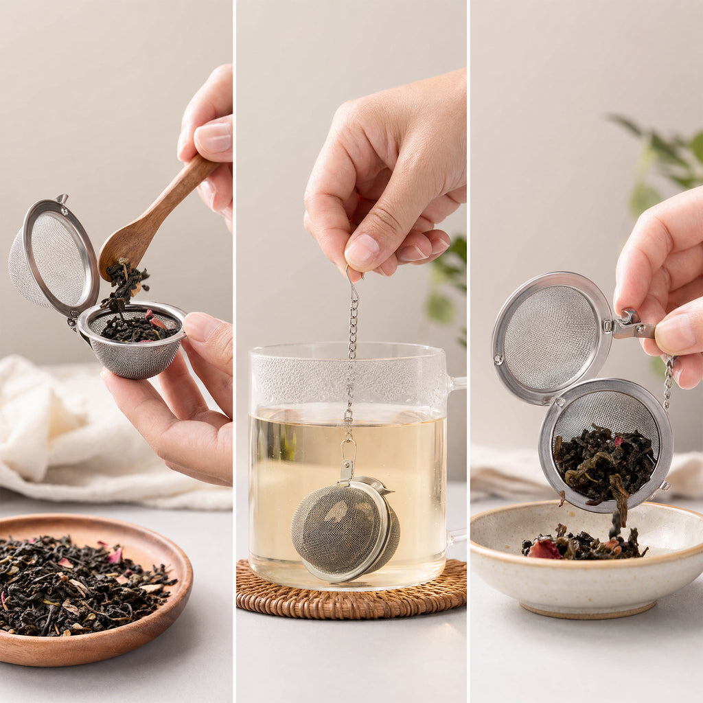 Mato Ball Tea Infuser with Chain — Stainless Steel