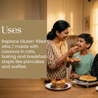 Cassava Flour with kitchen lifestyle