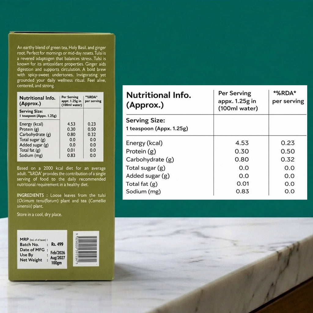 Mato Green Tulsi Tea with its nutritional benefits