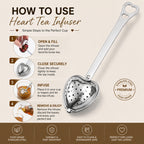Mato Heart Tea Infuser with Handle — Stainless Steel