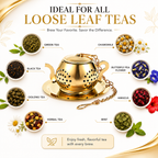 Mato Kettle Tea Infuser with Drip Tray — Golden Finish