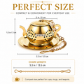 Mato Kettle Tea Infuser with Drip Tray — Golden Finish