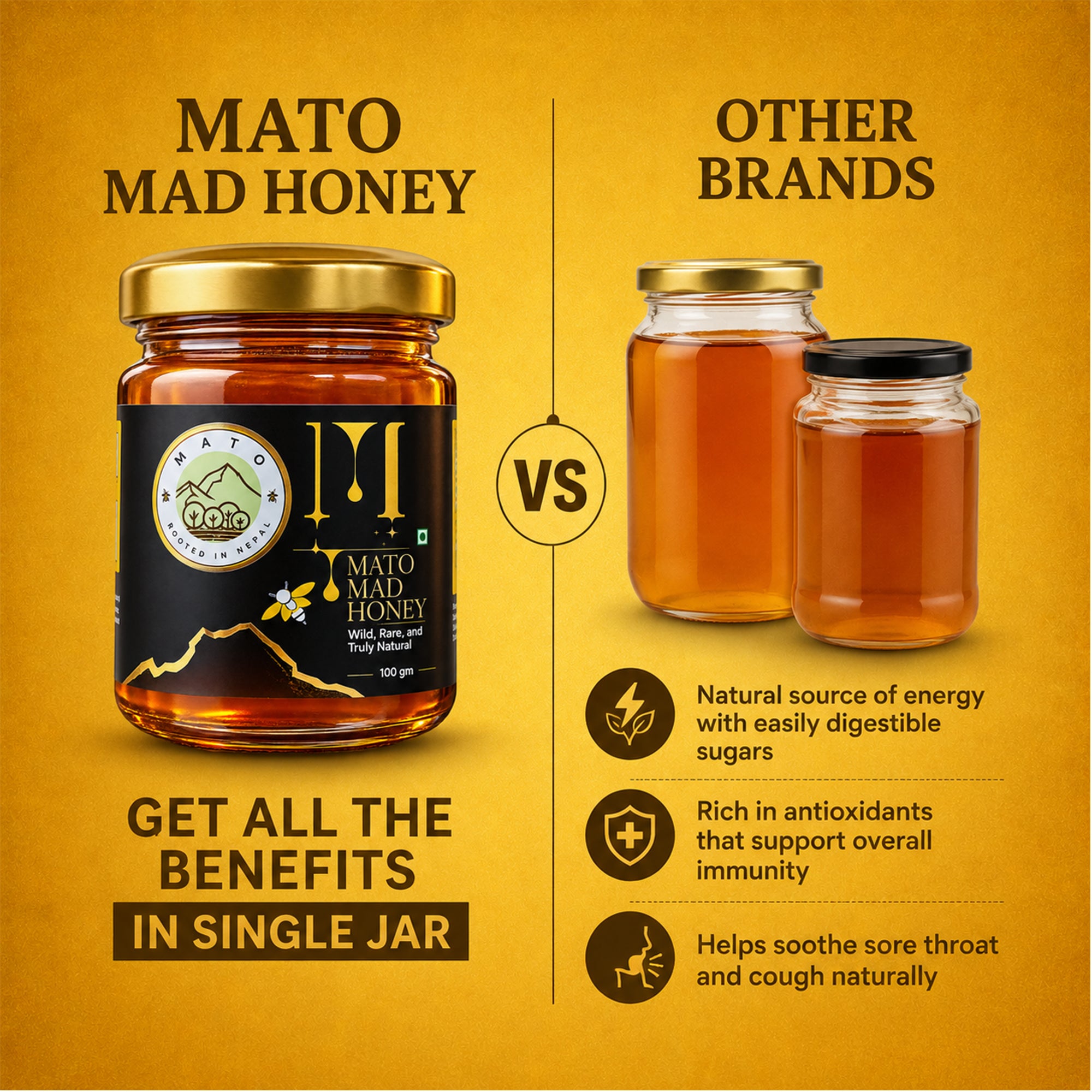 Mato Mad Honey - 100 % Raw Himalayan Honey from Nepal