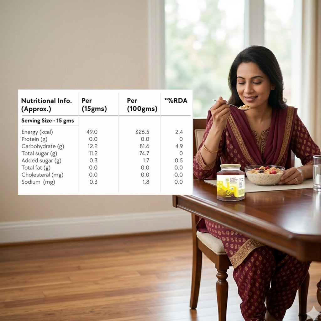 mato mustard honey nutritional information
