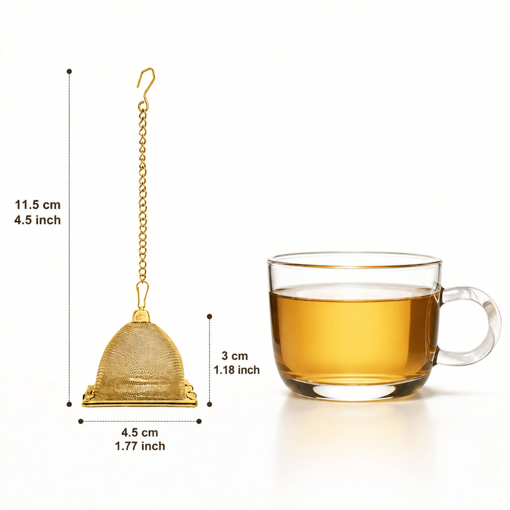 Mato Pyramid Tea Infuser — Golden Finish