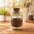 Mato Premium Glass Tumbler with Straw & Splash-Proof Lid